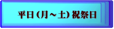 平日（月～土）祝祭日