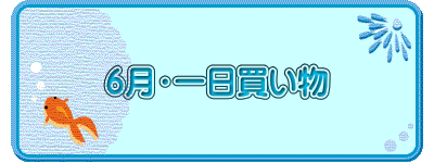 ６月・一日買い物